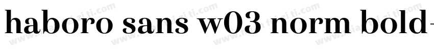 haboro sans w03 norm bold字体转换